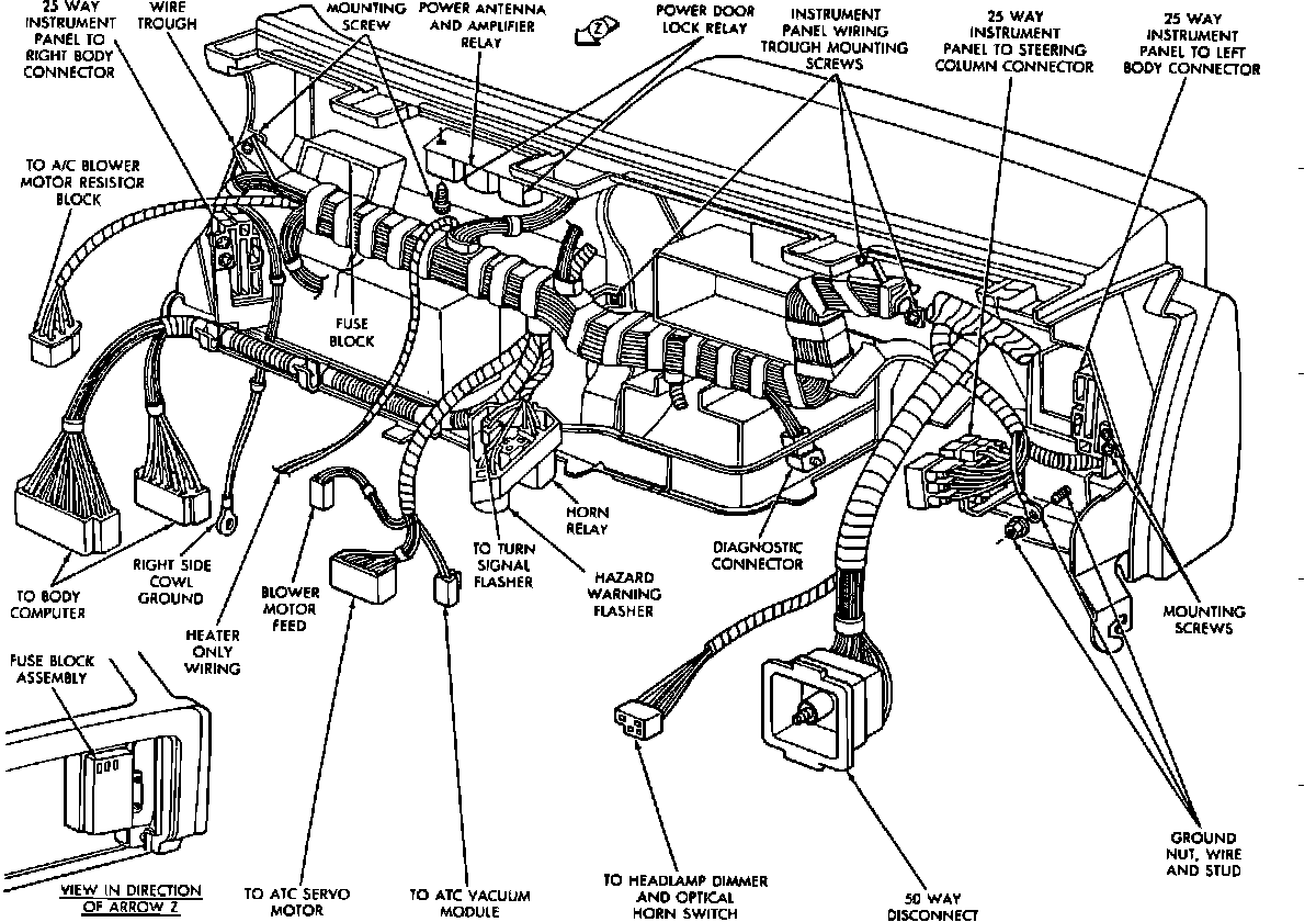 Factory diagram — Power Door Lock Relay