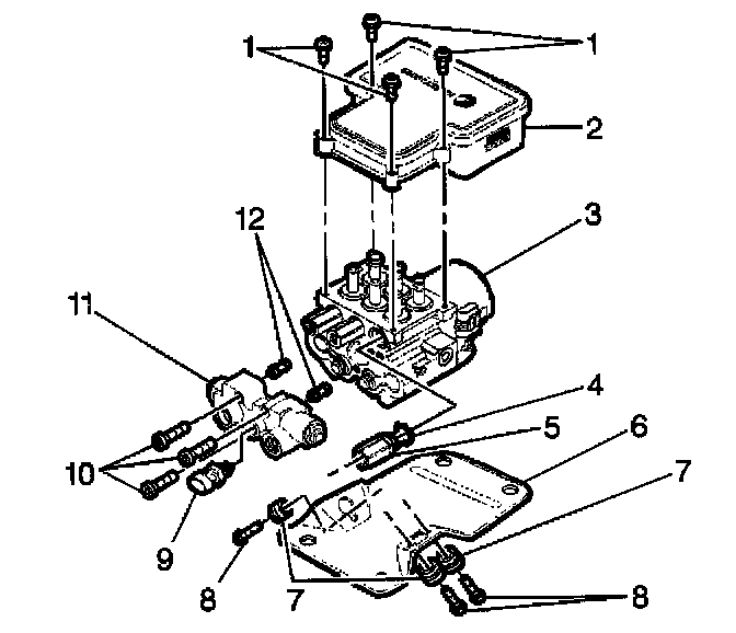 Factory diagram — Hydraulic Control Assembly - Antilock Brakes