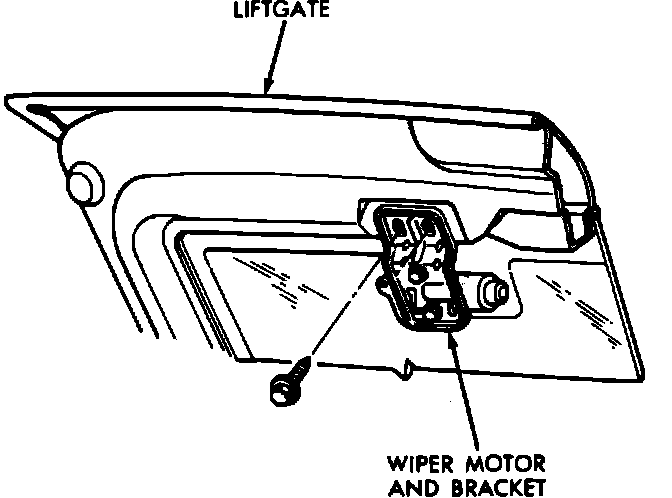 Factory diagram — Rear Wiper Motor Replacement