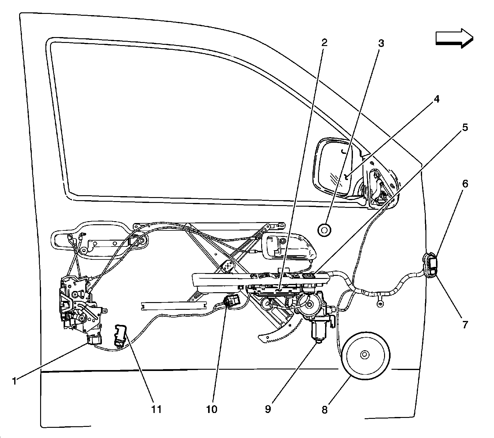 Factory diagram — Power Door Lock Actuator