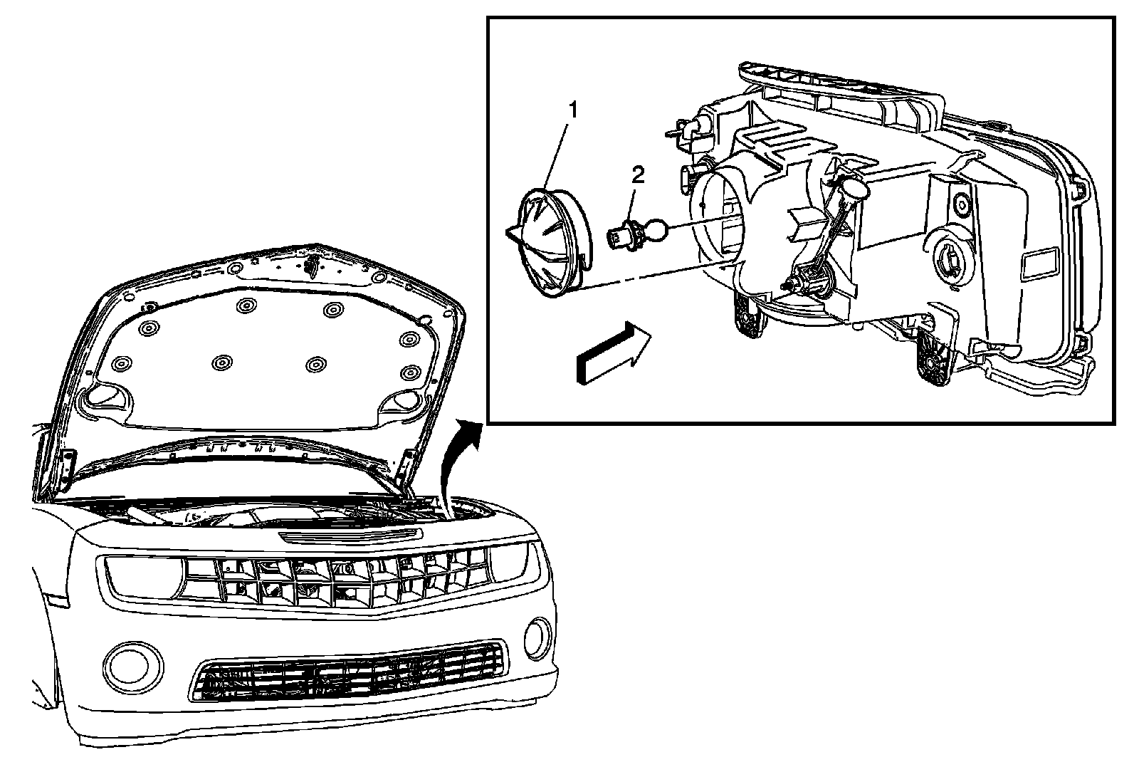 Factory diagram — Headlamp Bulb