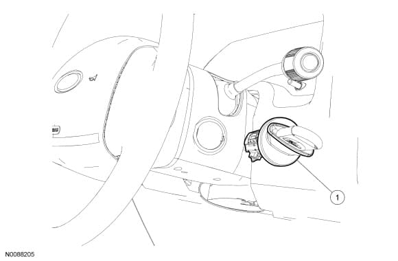 Factory diagram — Ignition Switch Lock Cylinder