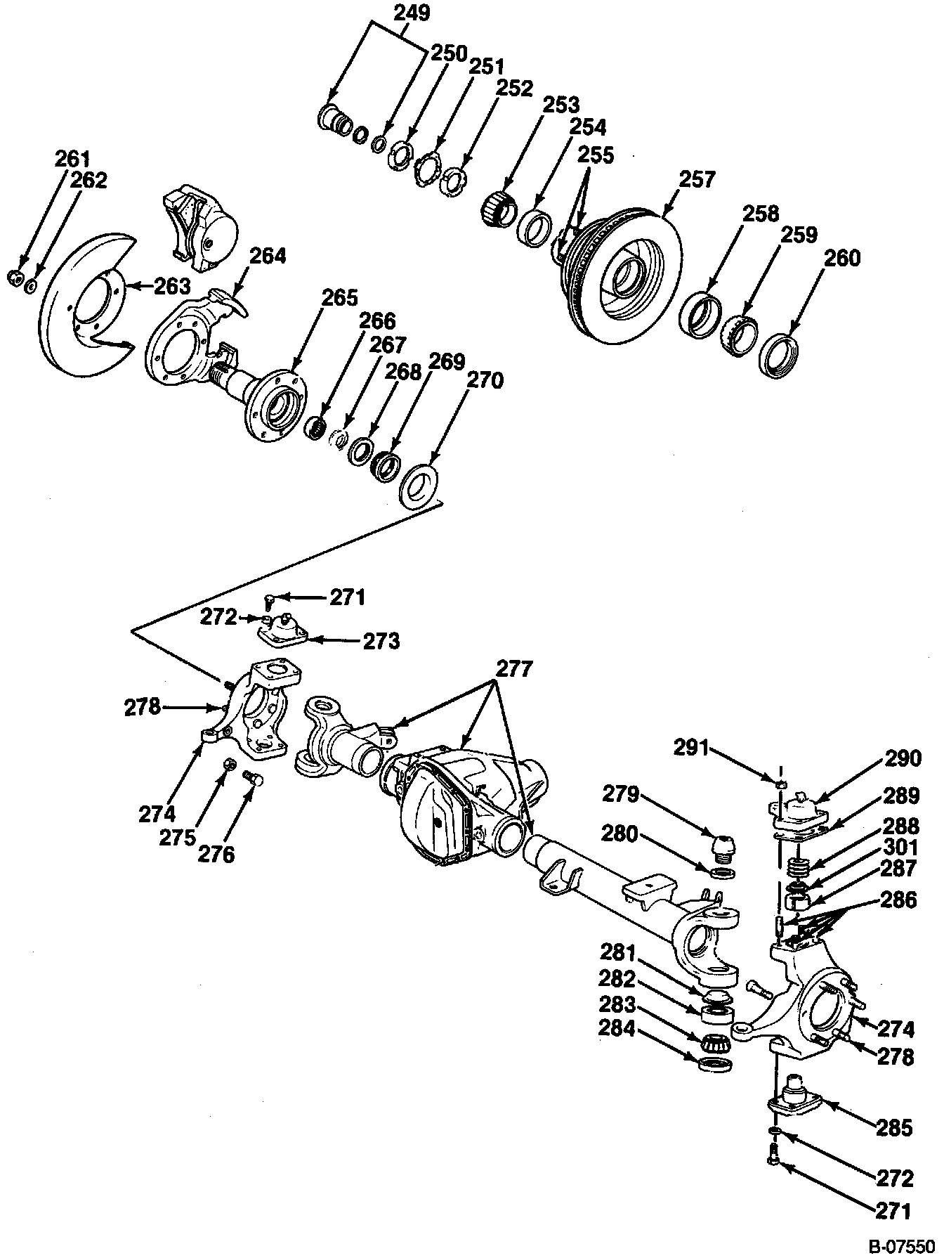 Factory diagram — Front Steering Knuckle