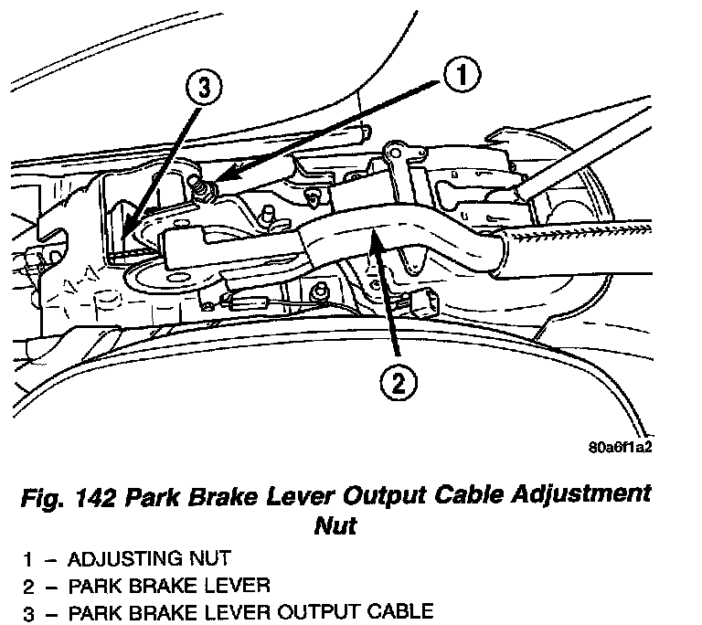 Factory diagram — Parking Brake Cable