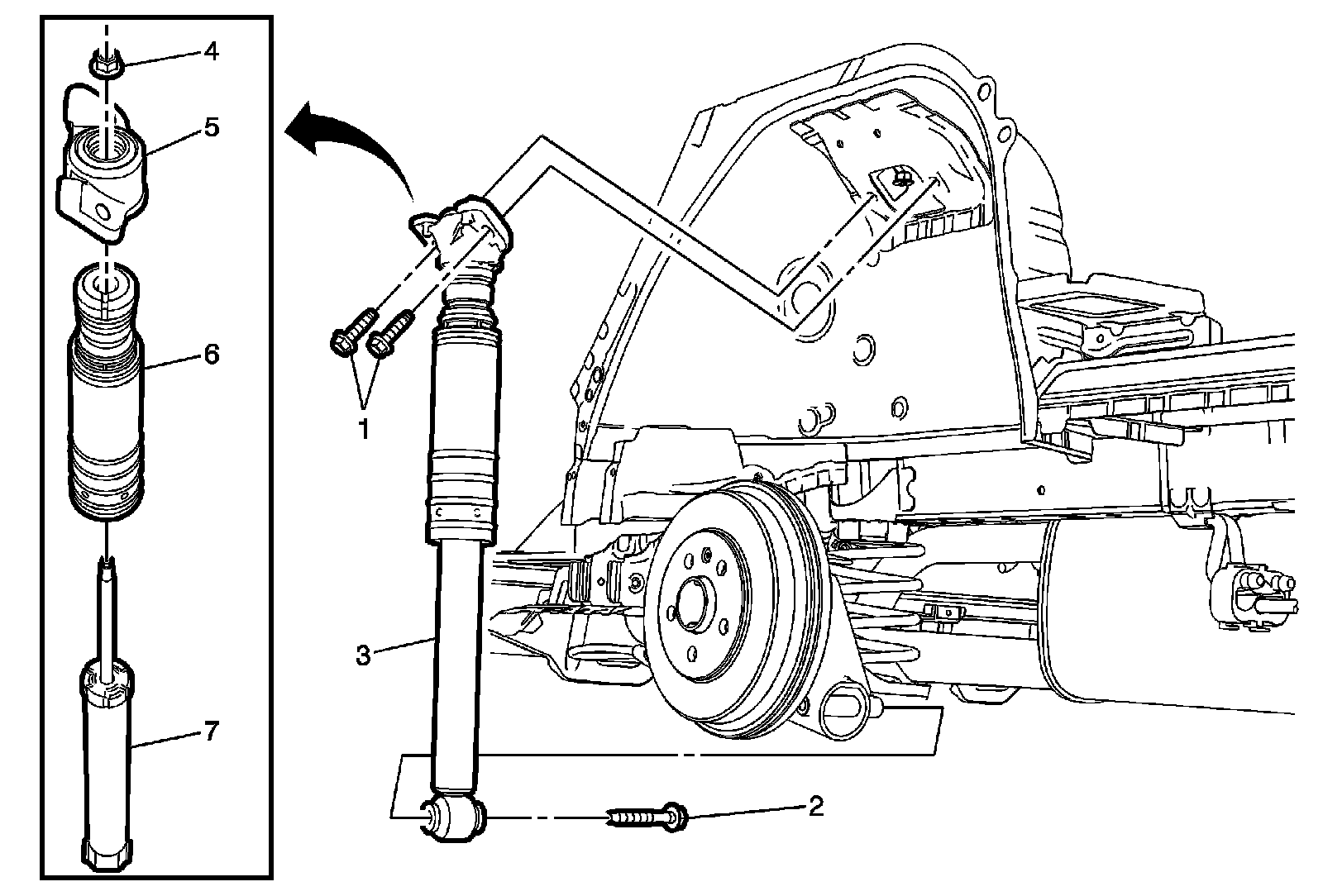 Factory diagram — Suspension Strut / Shock Absorber