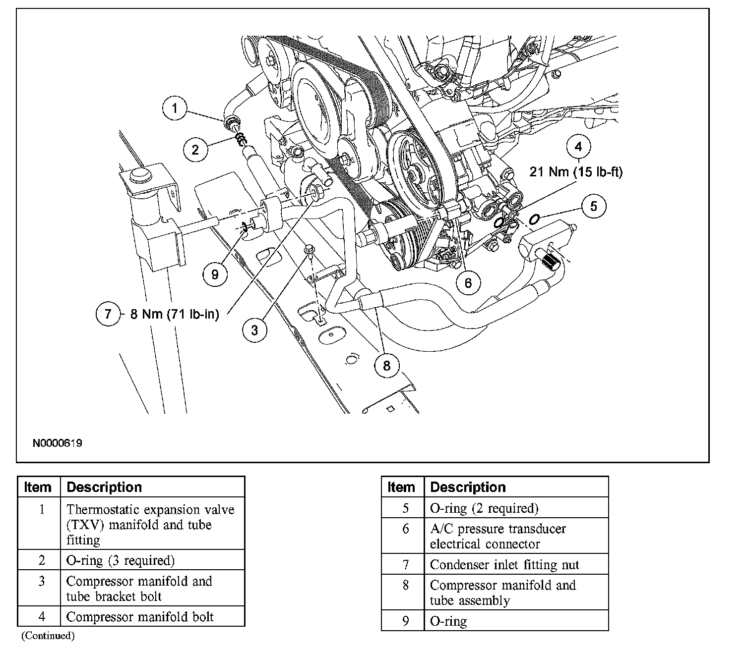 Factory diagram — Hose/Line HVAC