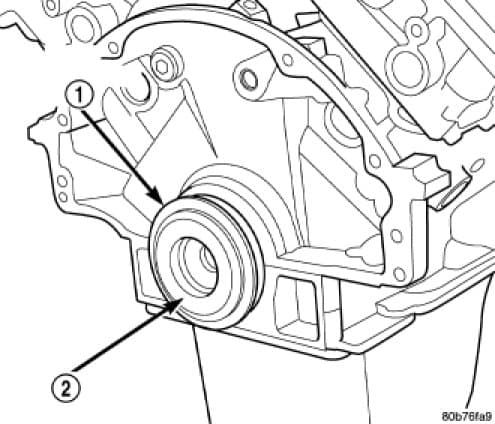 Factory diagram — Rear Crankshaft Main Bearing Seal