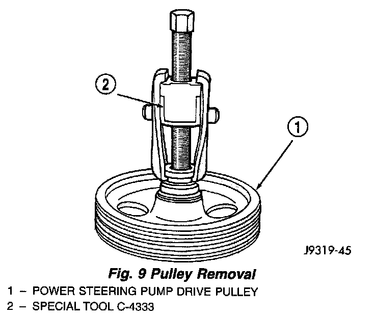 Factory diagram — Power Steering Pump