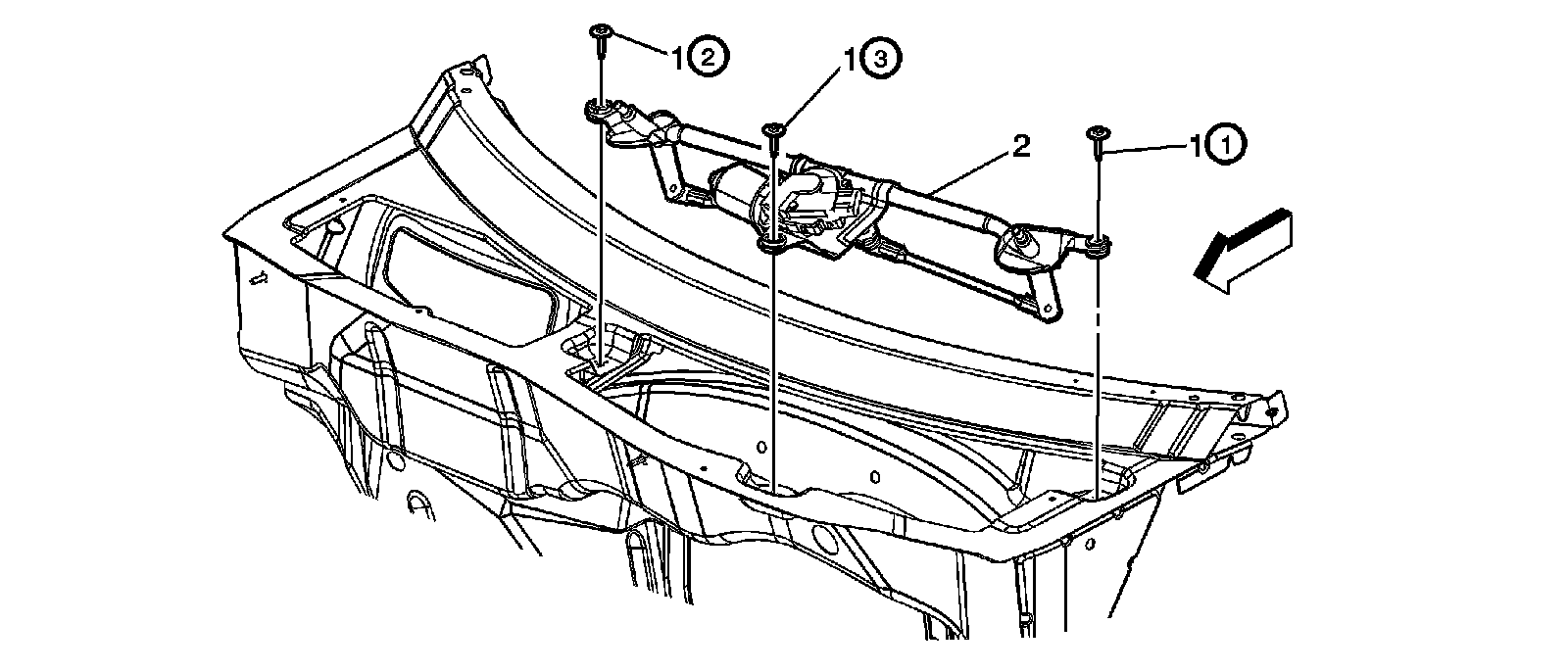 Factory diagram — Wiper Gear Box