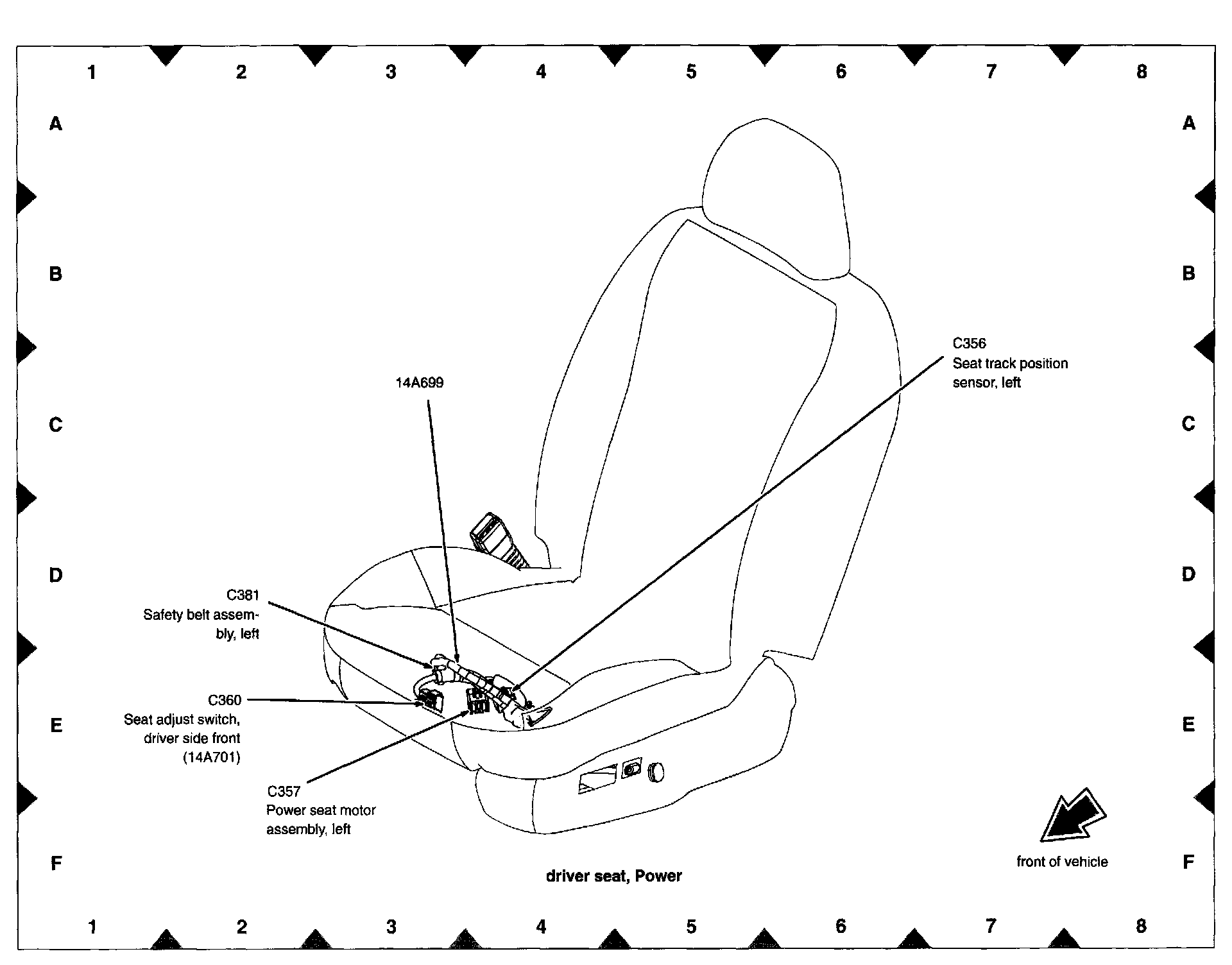 Factory diagram — Power Seat Switch