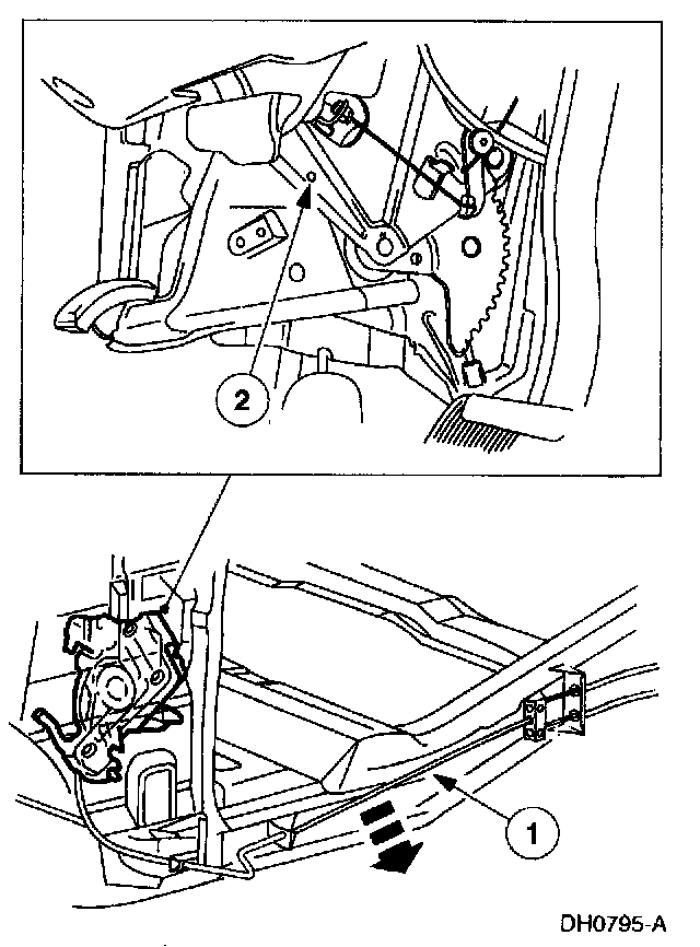 Factory diagram — Parking Brake Cable