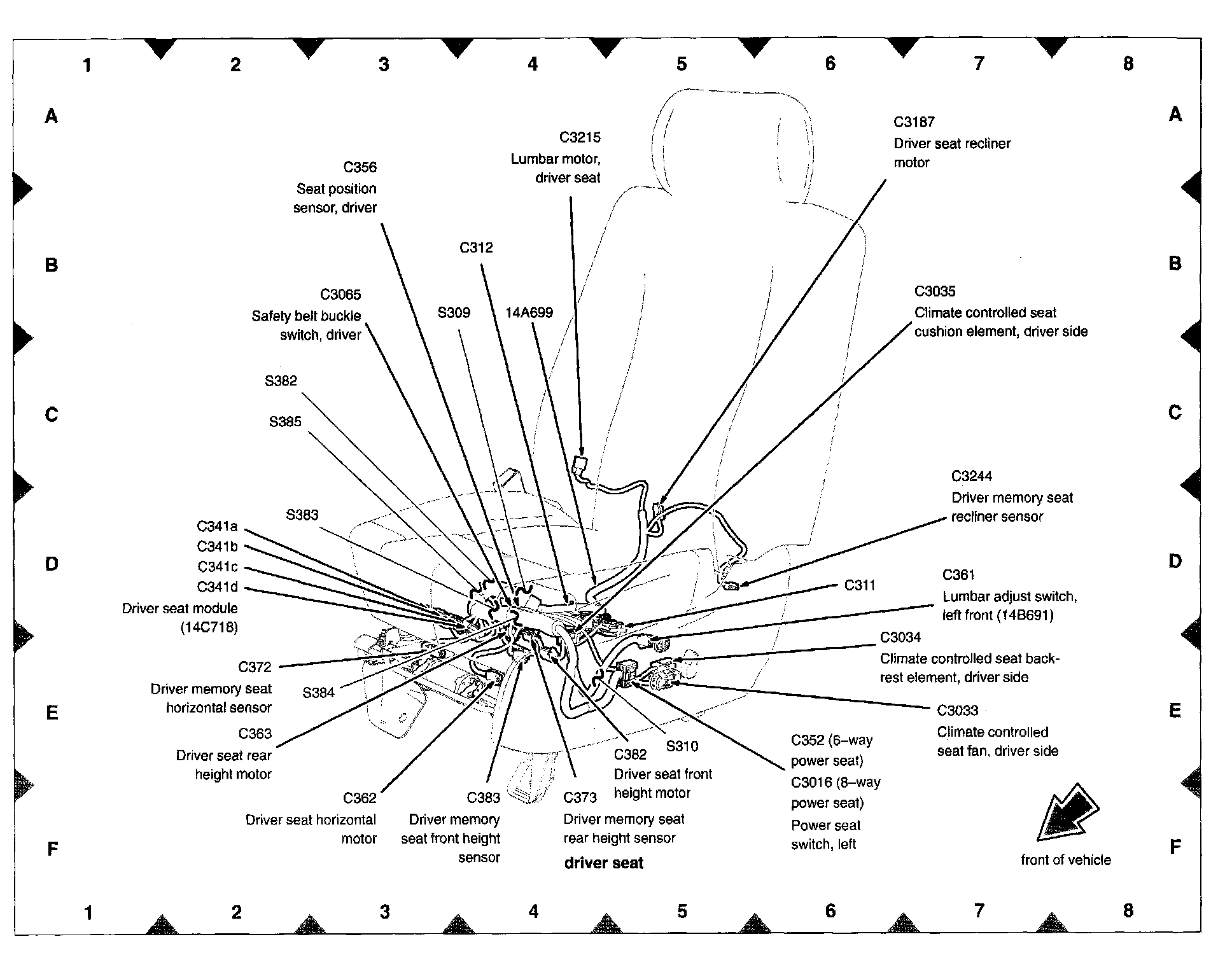 Factory diagram — Power Seat Motor