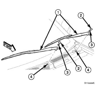 Factory diagram — Wiper Arm - Removal