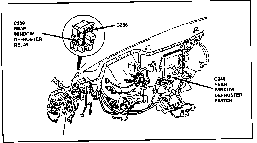 Factory diagram — Heated Glass Element Relay