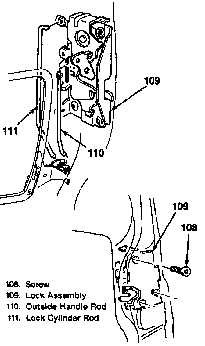 Factory diagram — Rear Door Latch