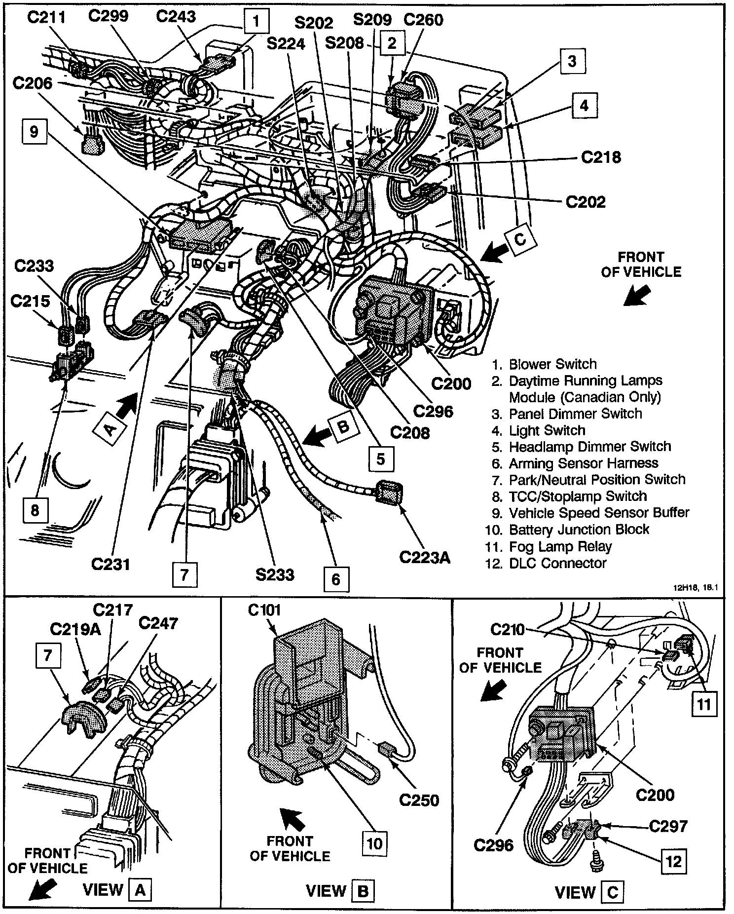 Factory diagram — Fog/Driving Lamp Relay