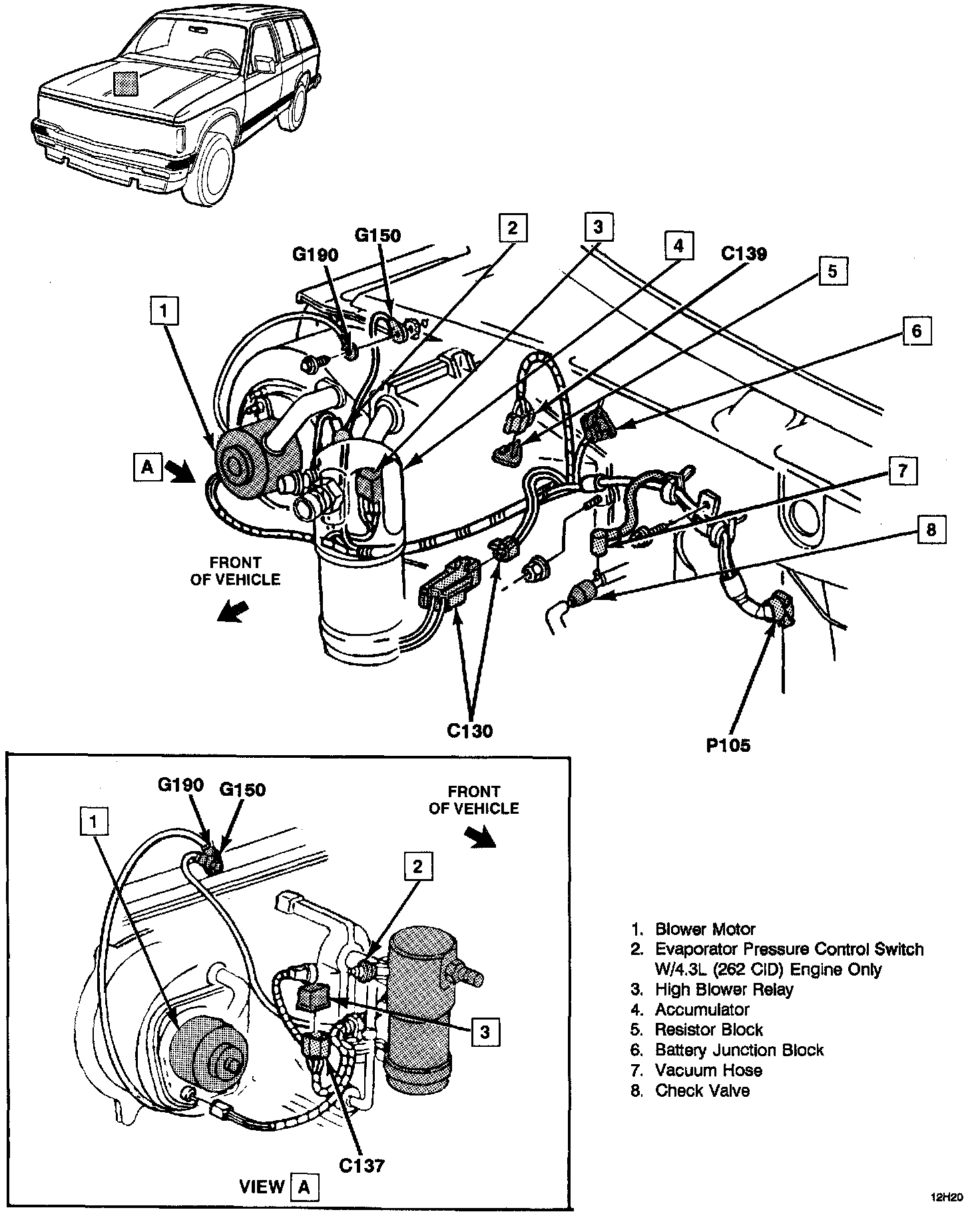 Factory diagram — Blower Motor Relay