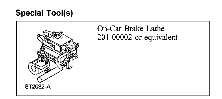 Factory diagram — Brake Rotor/Disc