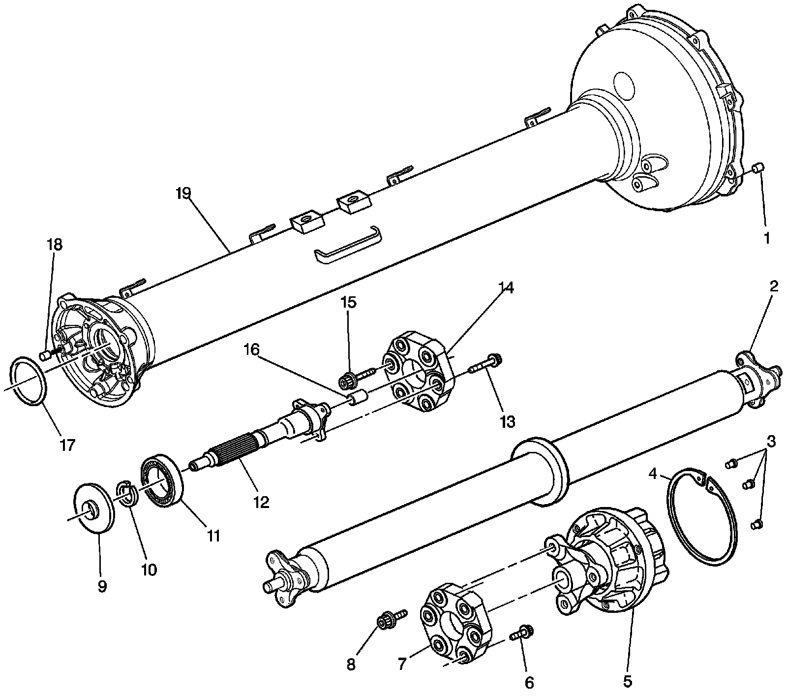 Factory diagram — Drive/Propeller Shaft