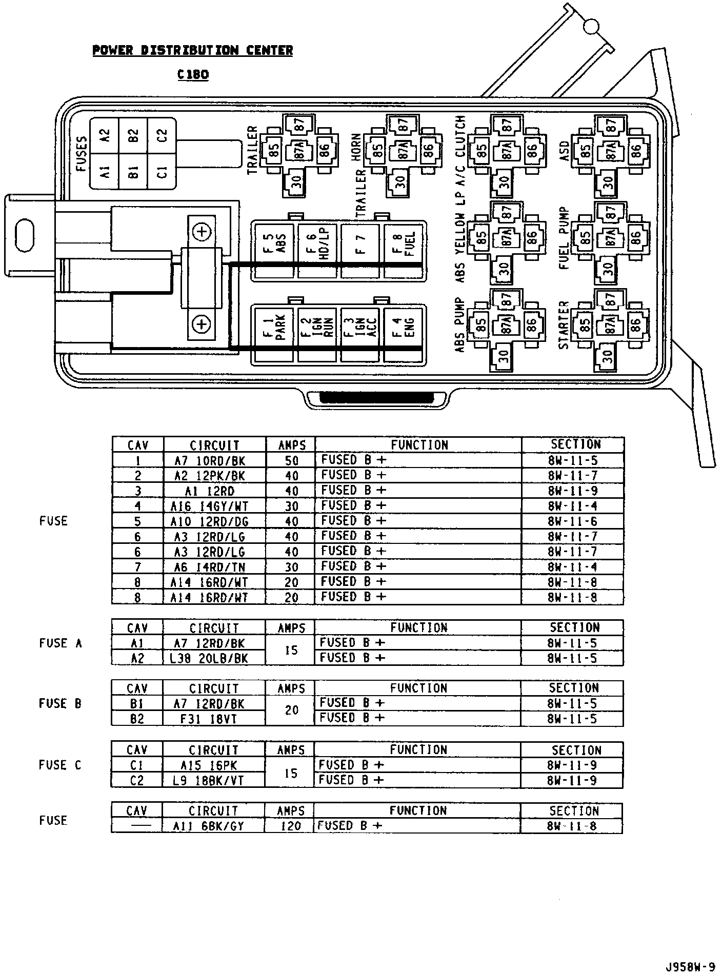Factory diagram — Fuel Pump Relay