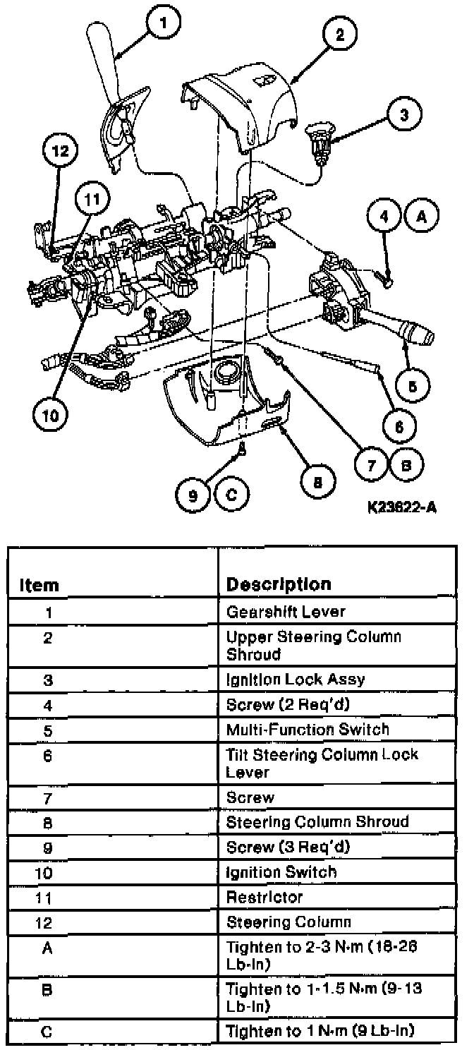 Factory diagram — Turn Signal Switch