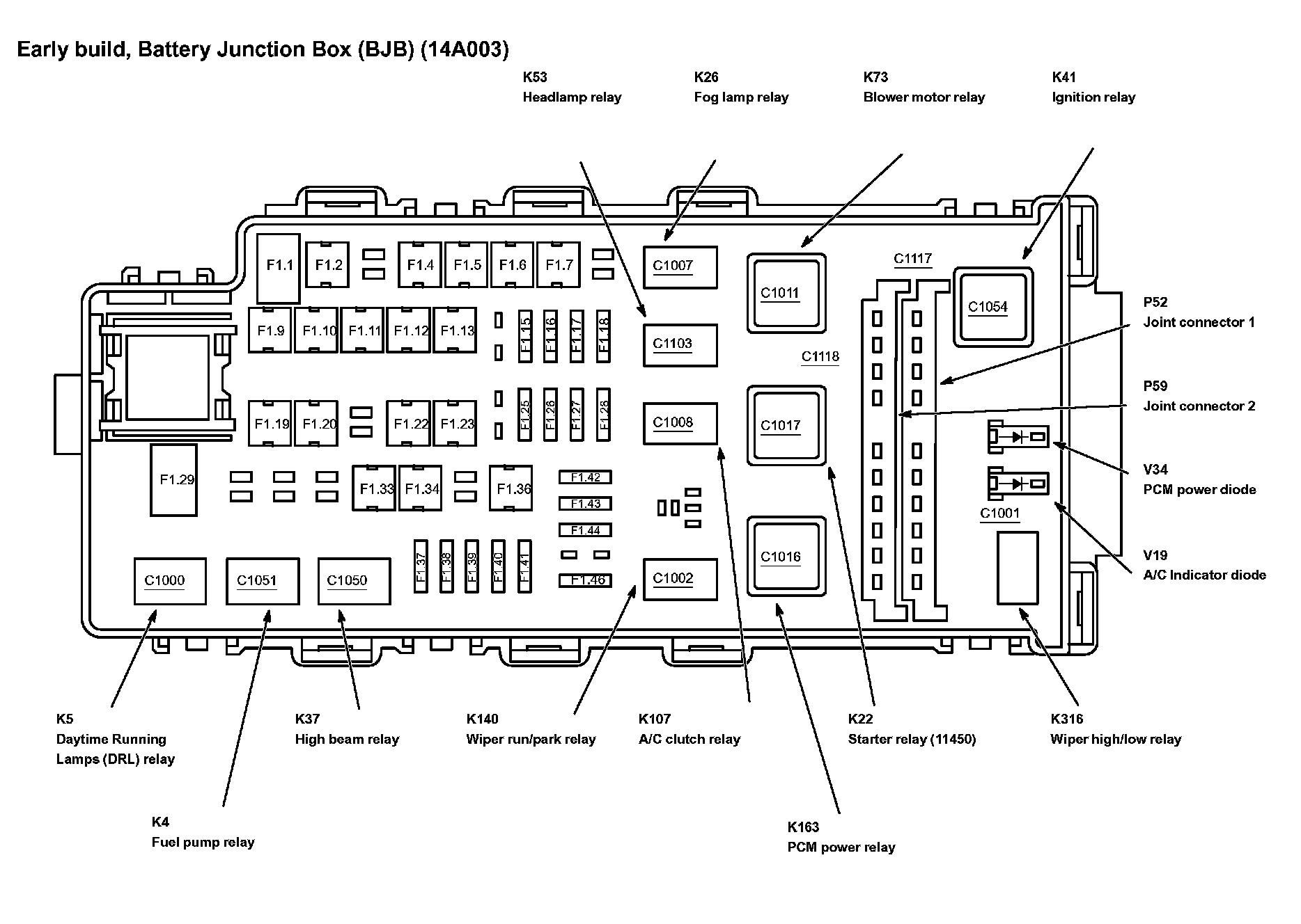 Factory diagram — Fuel Pump Relay