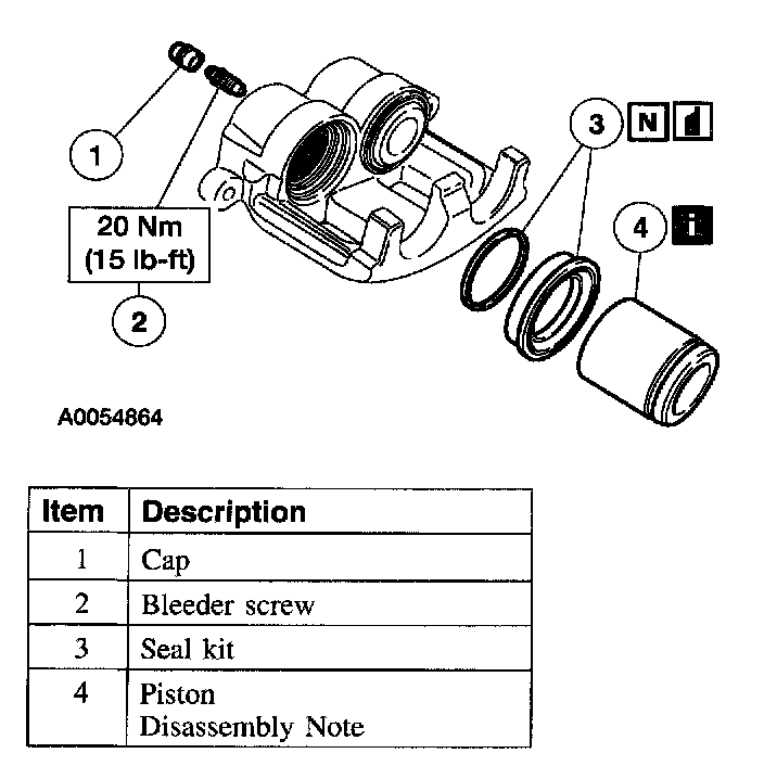 Factory diagram — Brake Caliper
