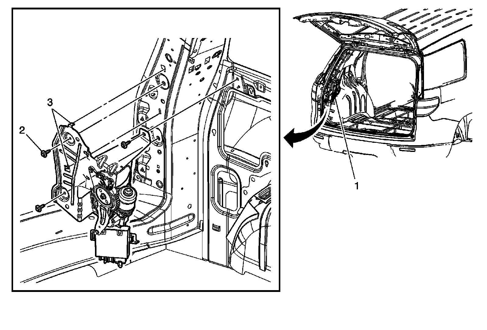 Factory diagram — Trunk / Liftgate Motor