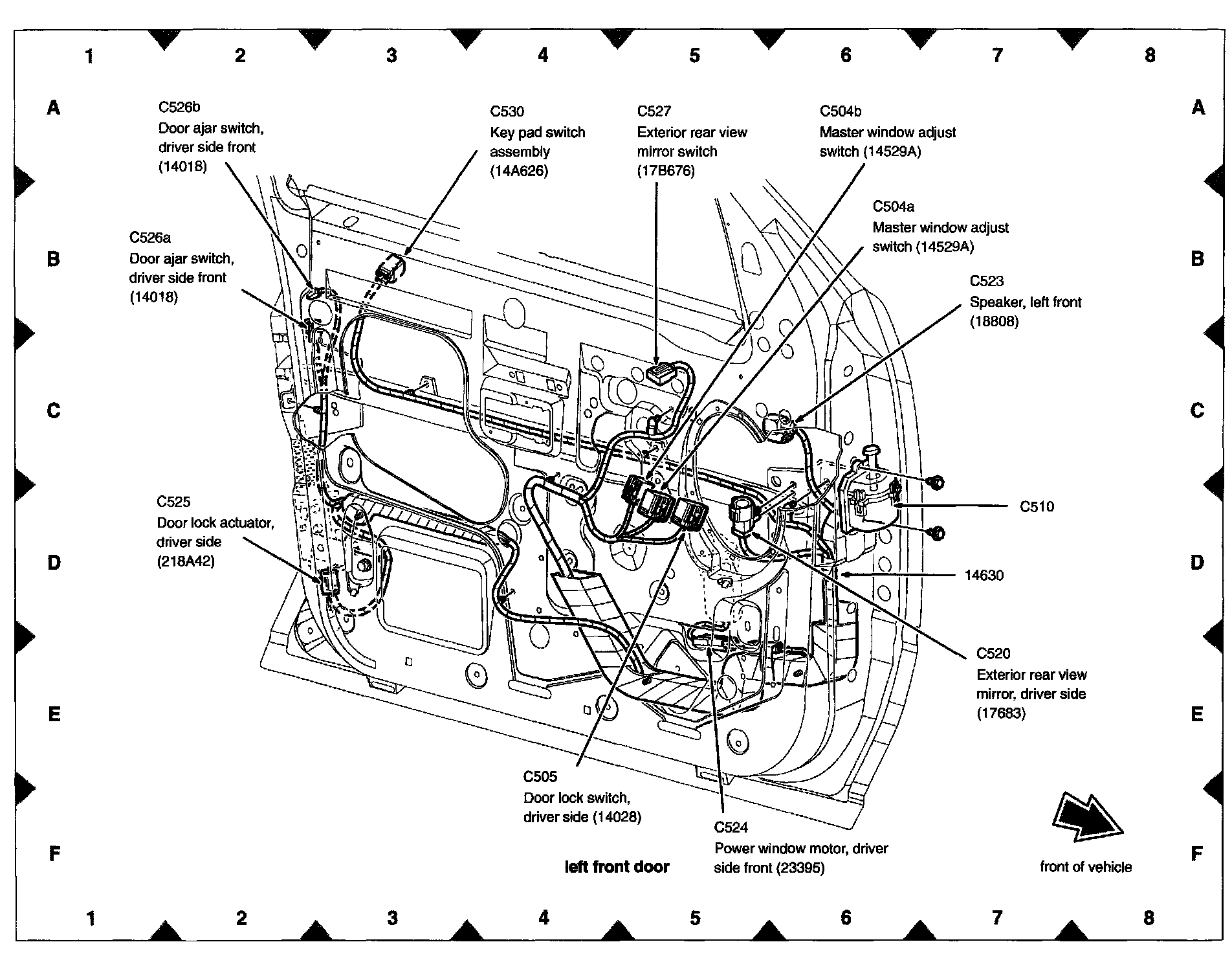 Factory diagram — Power Door Lock Actuator