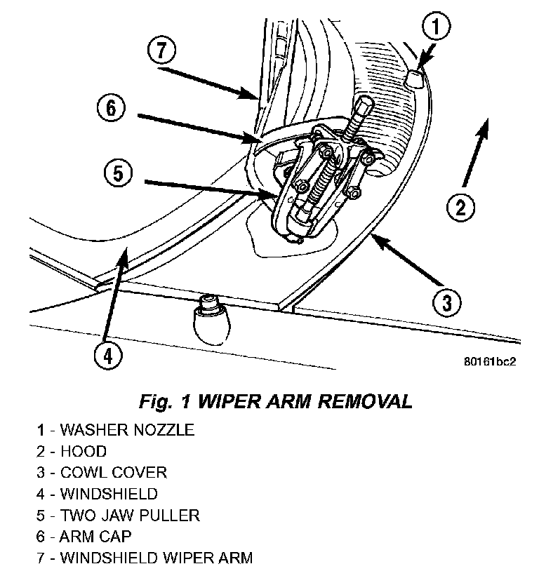Factory diagram — Wiper Arm