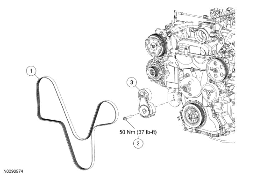 Factory diagram — Drive Belt Tensioner