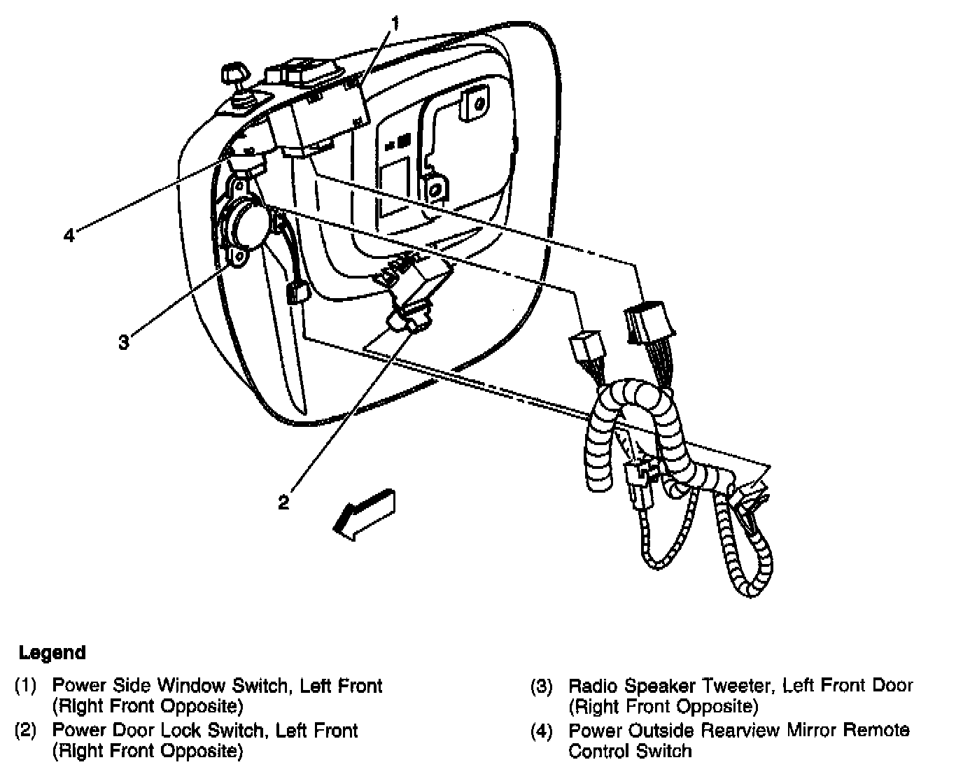 Factory diagram — Power Window Switch