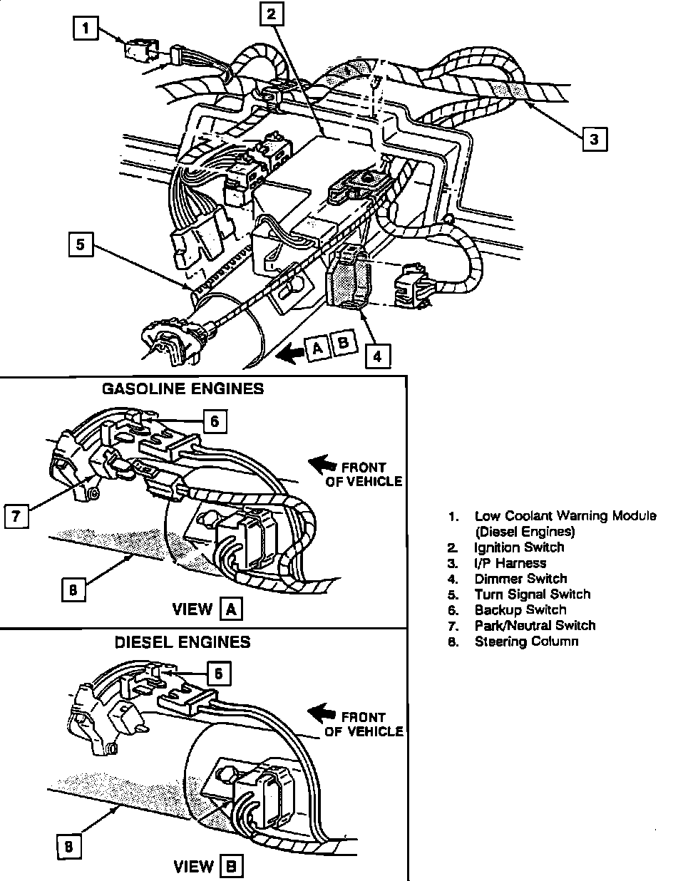Factory diagram — Headlamp Dimmer Switch