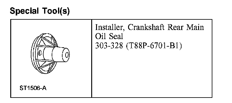 Factory diagram — Rear Crankshaft Main Bearing Seal