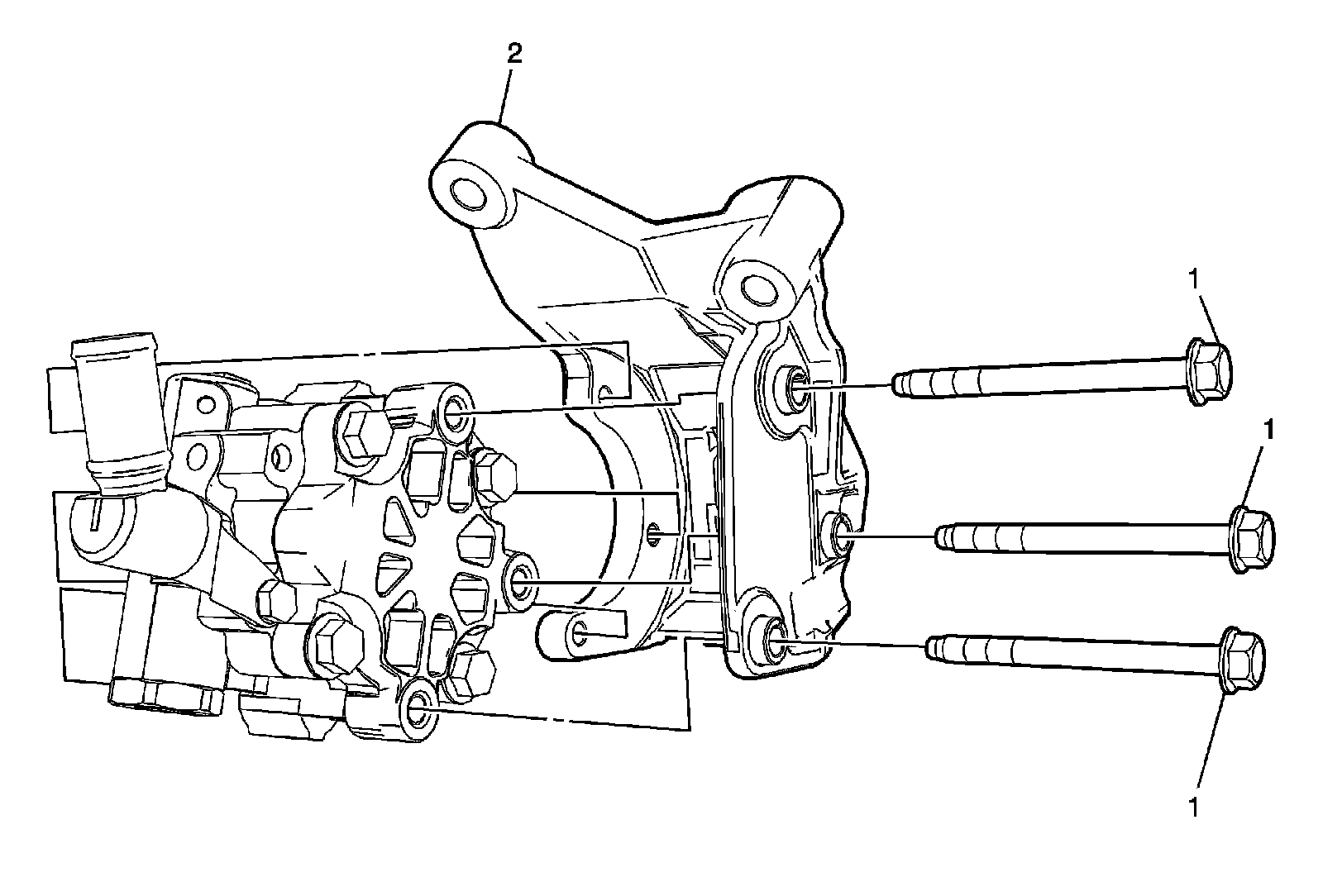 Factory diagram — Power Steering Pump