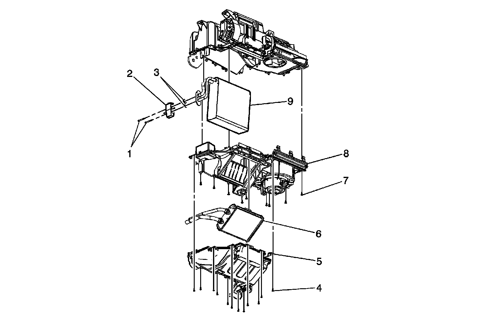 Factory diagram — Evaporator Core