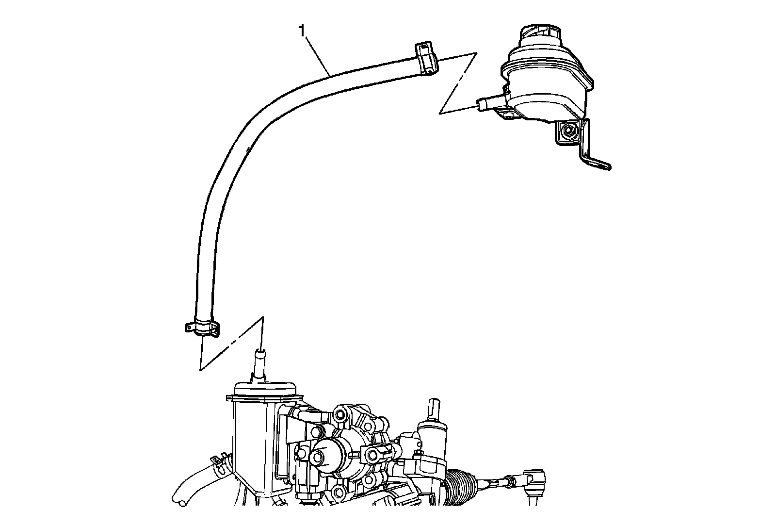 Factory diagram — Power Steering Line/Hose