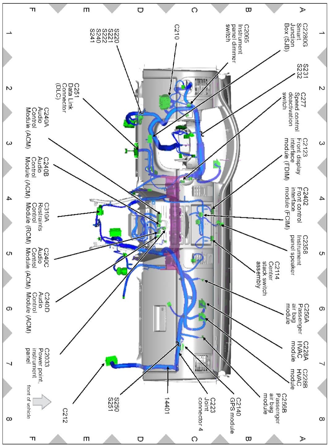 Factory diagram — Hazard Warning Switch