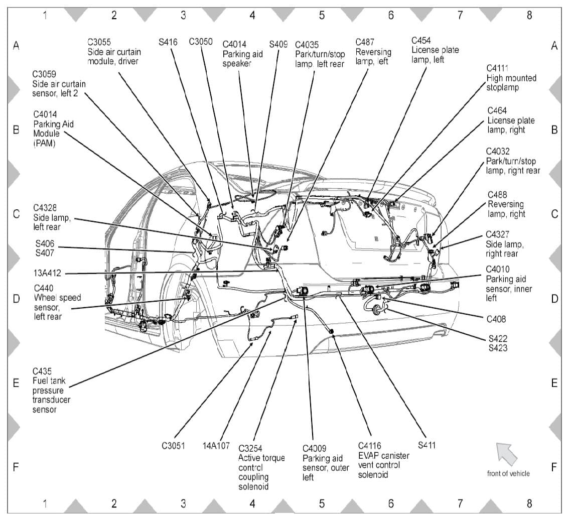 Factory diagram — Parking Assist Control Module