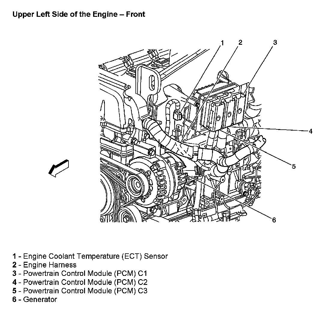 Factory diagram — Coolant Temperature Sensor/Switch (For Computer)