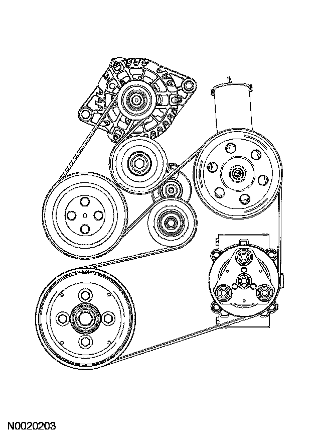 Factory diagram — Drive Belt