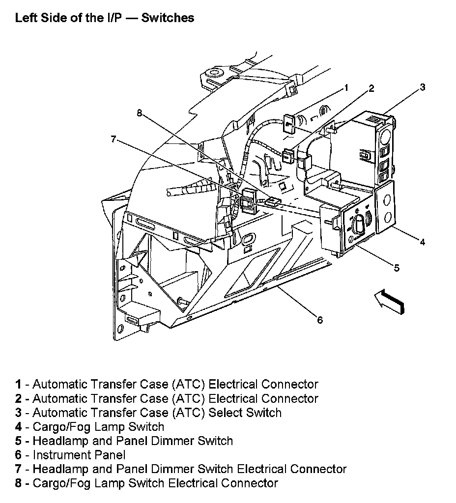 Factory diagram — Fog/Driving Lamp Switch