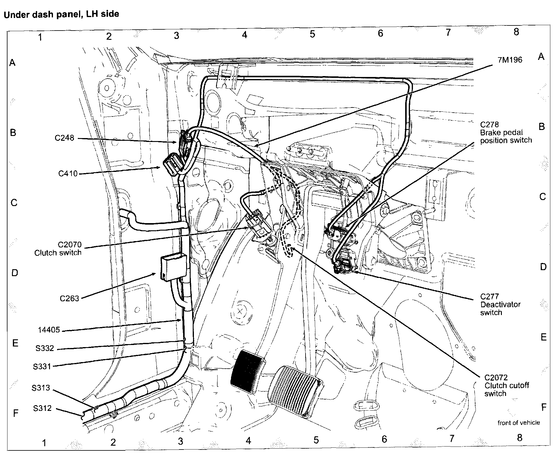 Factory diagram — Clutch Switch