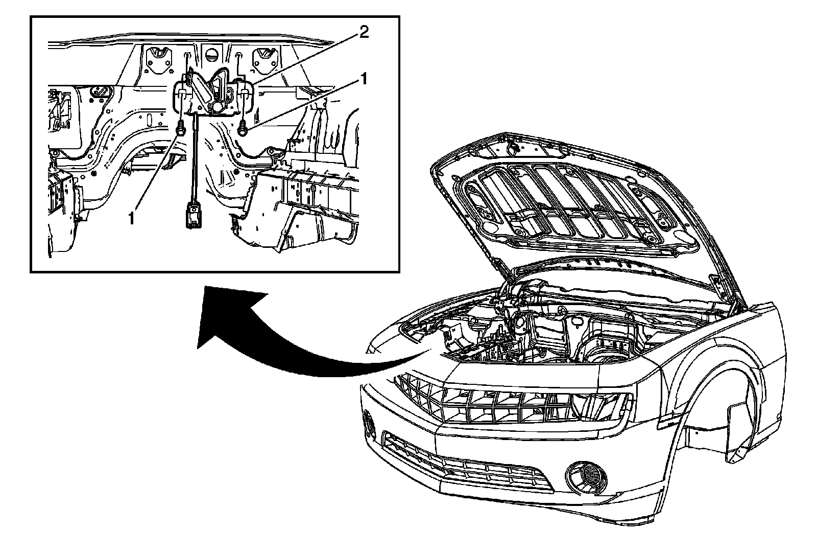 Factory diagram — Hood Latch