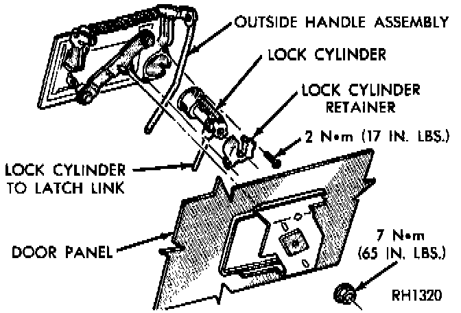Factory diagram — Door Lock Cylinder