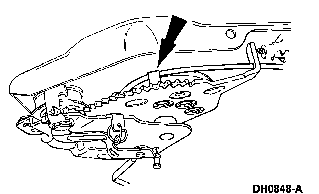 Factory diagram — Parking Brake Cable