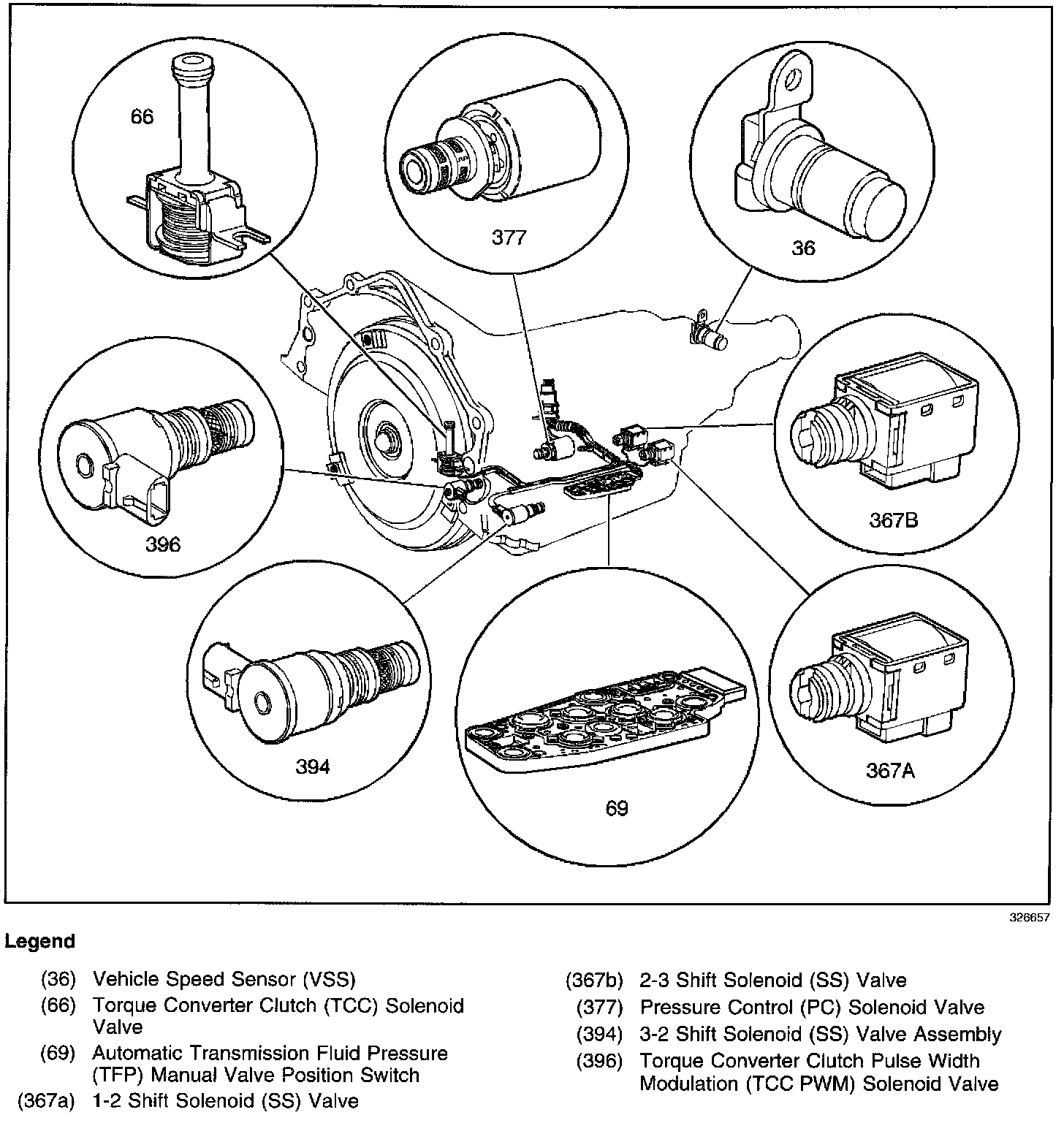 Factory diagram — Transmission Temperature Sensor/Switch