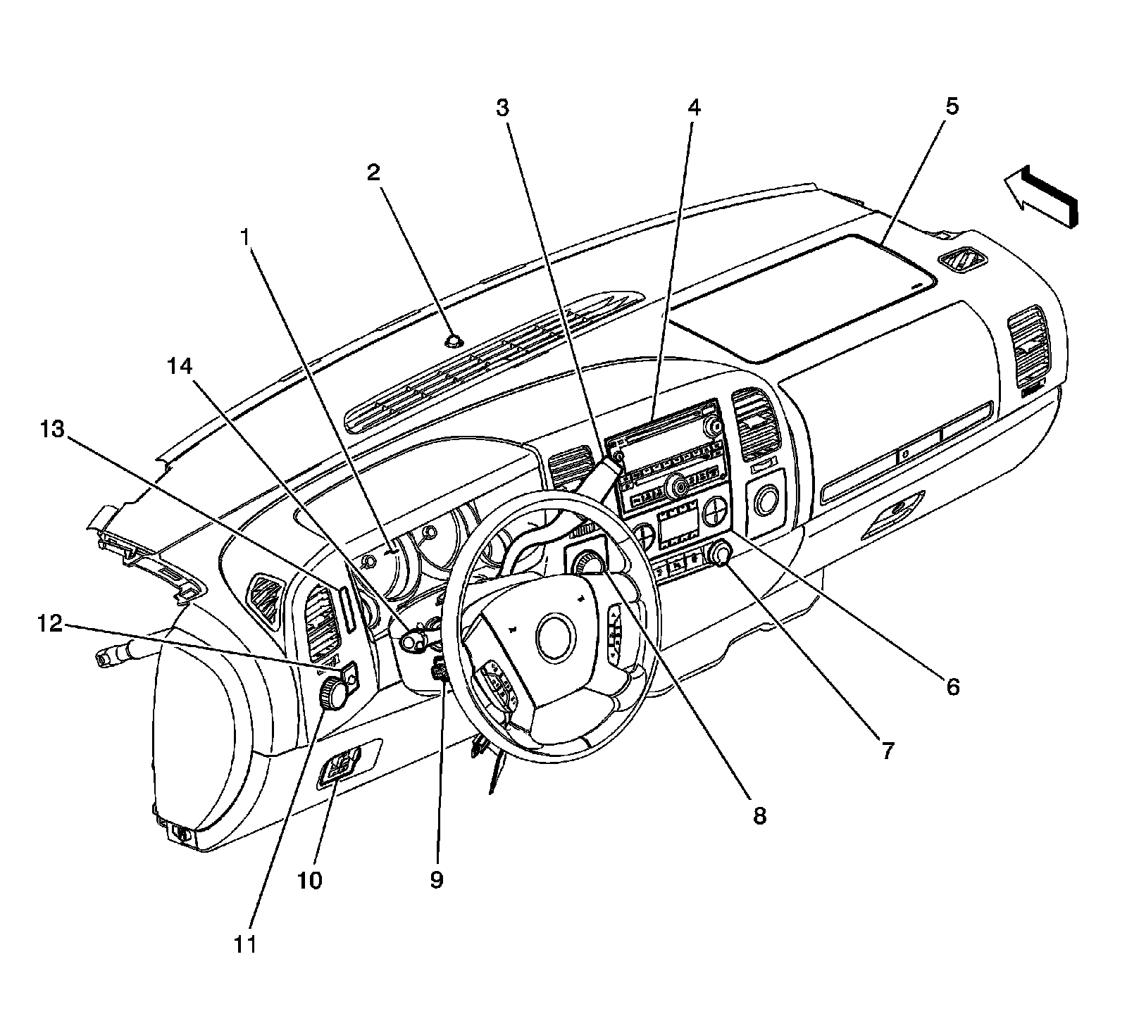 Factory diagram — Turn Signal/Multifunction Switch