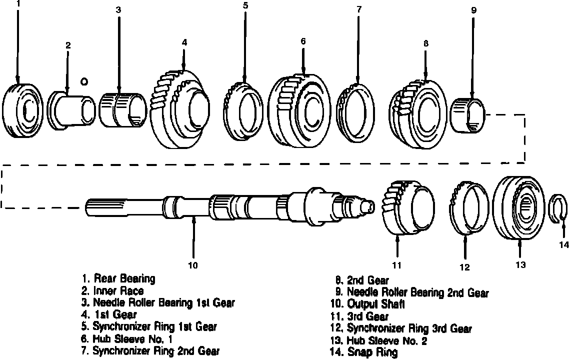 Factory diagram — Aisin AX4 4 Speed
