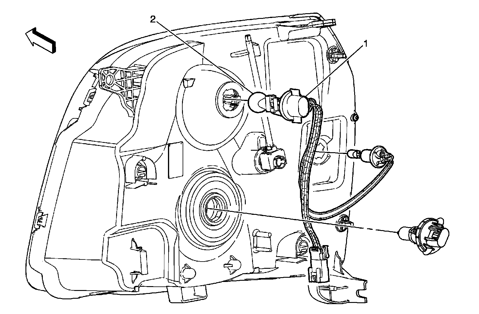 Factory diagram — Turn Signal Bulb